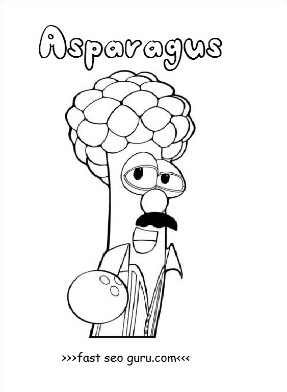 Printable asparagus coloring pages for kids